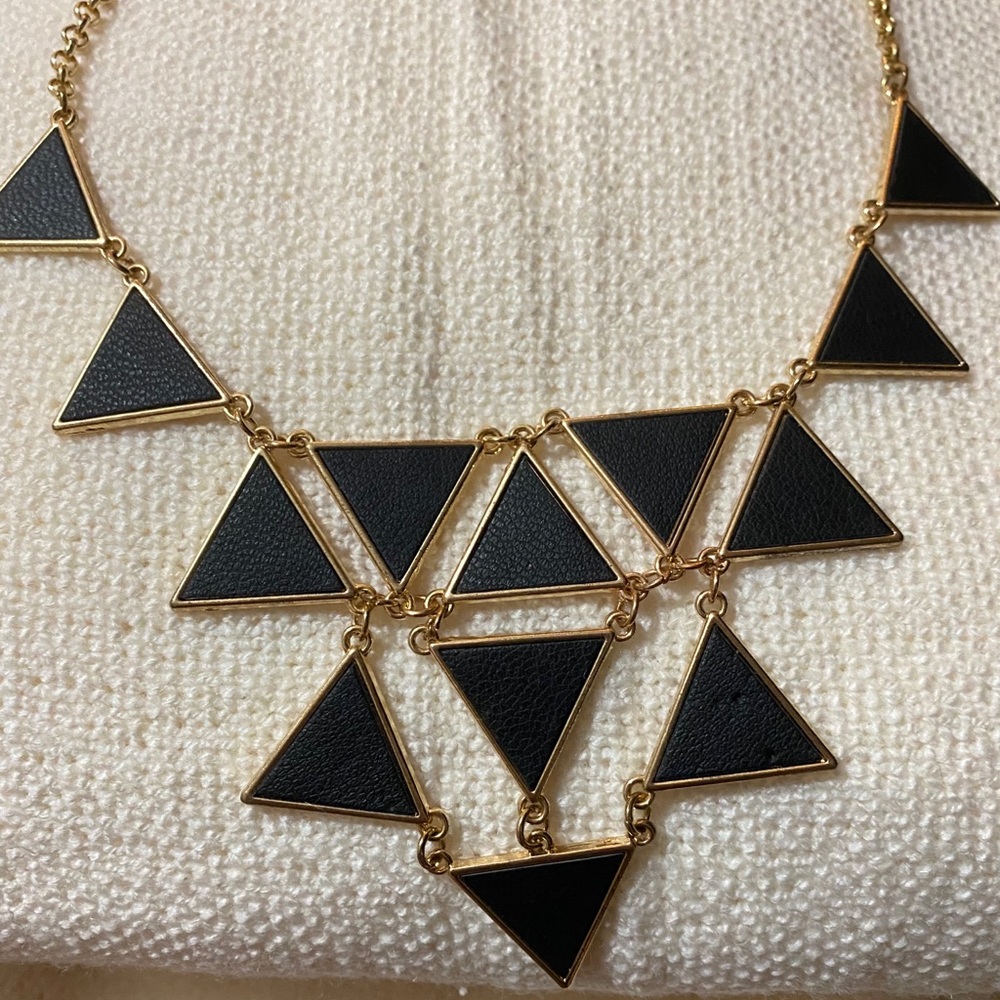 Gold and Black statement necklace